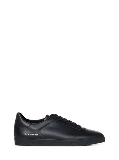 Givenchy Town Leather Sneakers In Nero