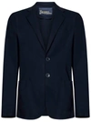 Herno Single-breasted Tailored Blazer In Blu