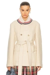 Bode Berkshires Coat In Cream