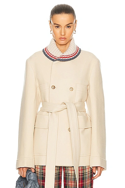 Bode Berkshires Coat In Cream