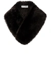 NOUR HAMMOUR MERIBEL SHEARLING COLLAR SCARF