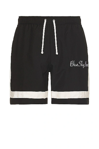 Blue Sky Inn Waiter Swim Trunks In Black