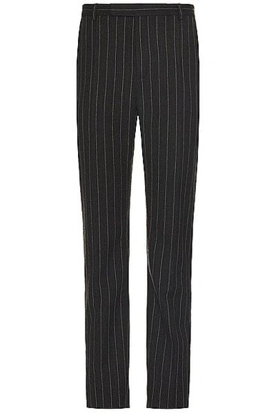 Saint Laurent Pantalons Taille Hau In Anthracite Craie