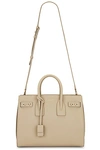 Saint Laurent Sac De Jour Small Leather Top-handle Bag In Sea Salt