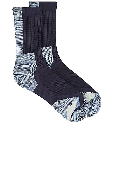 On Explorer Merino Sock In Black/glacier