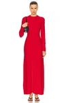 Proenza Schouler Lara Tie-detailed Knit Maxi Dress In Red