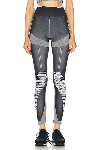 Adidas By Stella Mccartney True Strength Recycled Poly Leggings In Black  White  & Chalk Pearl