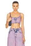 MARNI MARBLE DYED CROPPED TOP