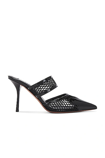 Alaïa Patent Heart-toe Stiletto Mules In Noir