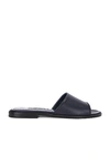 Manolo Blahnik Safinanu Leather Slides In Black