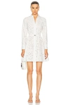 Versace Baroque-print Belted Mini Dress In Optical White