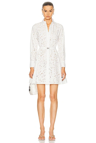 Versace Baroque-print Belted Mini Dress In White