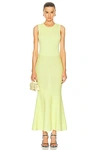Aknvas Women's Amelie Cotton-knit Sleeveless Midi-dress In Yellow
