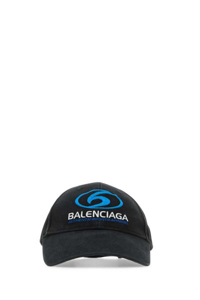 Balenciaga Surfer棉质斜纹棒球帽 In Black