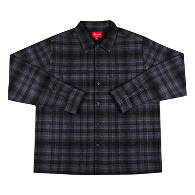 Pre-owned Supreme Plaid Flannel Shirt 'black'