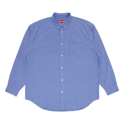 Pre-owned Supreme Loose Fit Stripe Shirt 'blue'