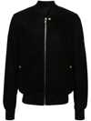 Rick Owens Classic Flight Leather Bomber Jacket In Black