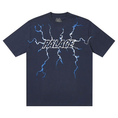 Pre-owned Palace Fully Charged T-shirt 'navy' In Blue