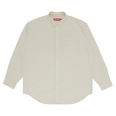 Pre-owned Supreme Loose Fit Stripe Shirt 'tan'