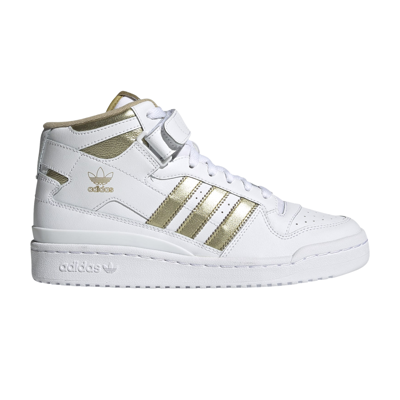 Pre-owned Adidas Originals Wmns Forum Mid 'white Matte Gold'