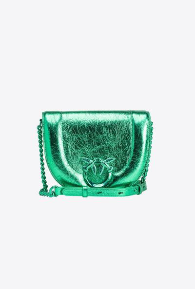 Pinko Click Round Love 迷你斜挎包 In Absinthe Green-colour Block