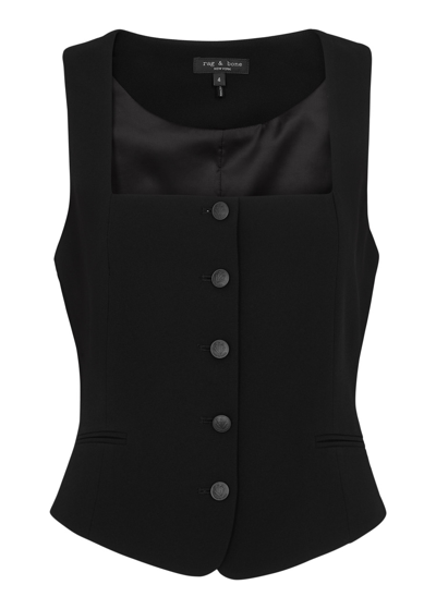 Rag & Bone Mariana Tailored Vest In Black