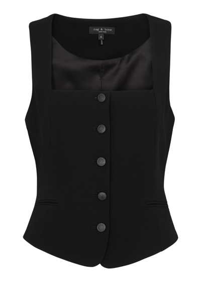 Rag & Bone Navy Mariana Textured Vest
