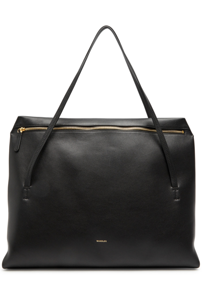 Wandler Jo Large Leather Tote In Black