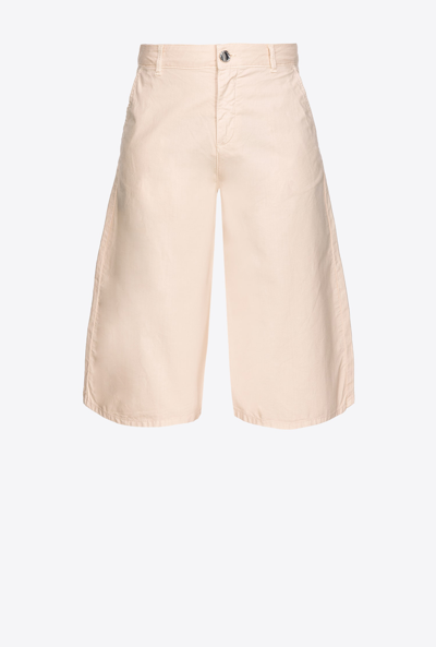 Pinko Bermuda En Gabardine In Solid Pink