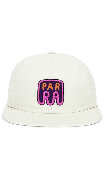 By Parra Fast Food Logo 6 Panel Hat In White