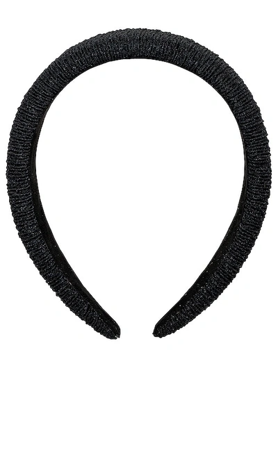 Emi Jay Halo Headband In Black Ruffle