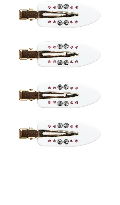 Emi Jay Popstar Clip Set Of 4 In Cashmere Kiss