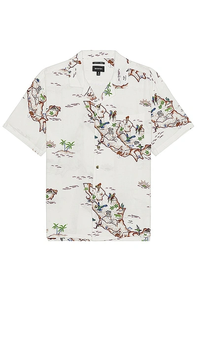 BRIXTON BUNKER SLUB SHORT SLEEVE CAMP COLLAR SHIRT