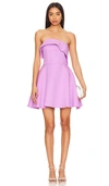 Elliatt Maelle Strapless Flare Minidress In 淡紫色