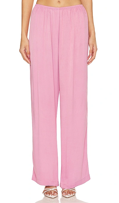 Donni Satiny Simple Pant In 夹心软糖紫