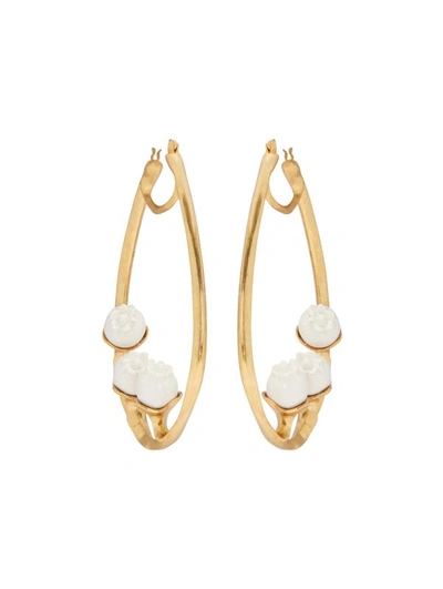 Oscar De La Renta Lily Of The Valley Ring Earrings In Pearl