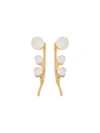 Oscar De La Renta Lily Of The Valley Branch Earrings In Pearl