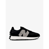 New Balance Womens Black  Leopard White 327 Suede And Mesh Low-top Trainers Eur 36.5 / 3.5 Uk In Black  Leopard White