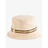 TED BAKER TED BAKER MEN'S STONE ALFREDO BRAND-EMBROIDERED COTTON BUCKET HAT