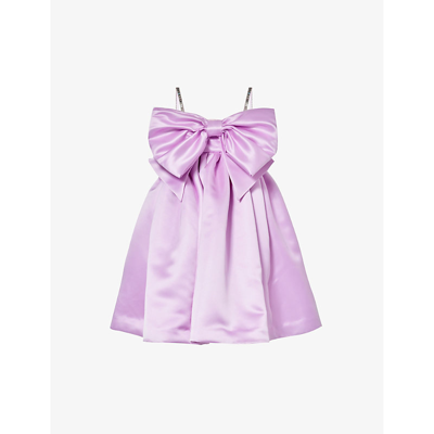 Nina Ricci Giant Bow Sleeveless Dress In Lila