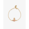 VIVIENNE WESTWOOD JEWELLERY VIVIENNE WESTWOOD JEWELLERY WOMENS GOLD / LIGHT ROSE WILLA BAS RELIEF GOLD-TONE BRASS AND CRYSTAL-EM