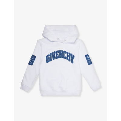 Givenchy Kids' Branded Appliqué Cotton-blend Hoody 6-12 Years In White