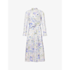 Zimmermann Womens Navy Paisley Natura Floral-print Crepe Tubular Midi Dress In Navy Paisley