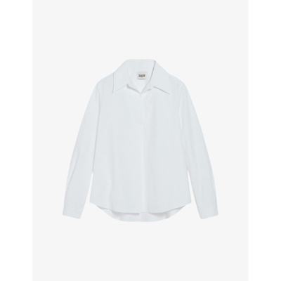 Claudie Pierlot Womens Naturels Slim-fit Cotton Shirt