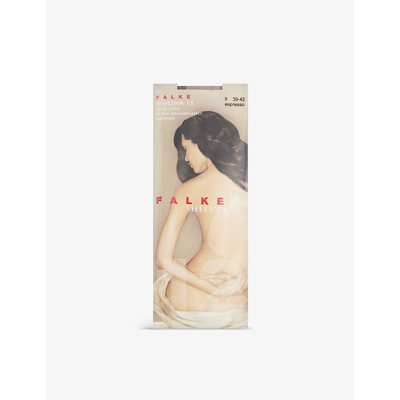 Falke Womens 5188 Espresso Shelina 12 Transparent Stretch-woven Blend Ankle Socks