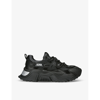 STEVE MADDEN STEVE MADDEN WOMEN'S BLK/OTHER KINGDOM-E CHUNKY-SOLE FAUX-LEATHER AND MESH TRAINERS