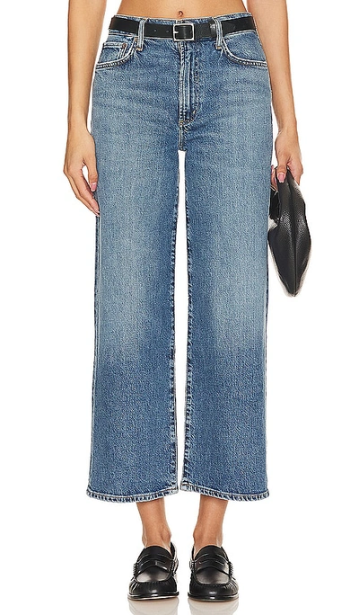 Agolde Valen Straight Leg Jeans With Faded Wash In Blue