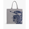 Burberry Womens Equestrian Knight Design Cotton-blend Tote Bag In Knight