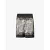ACNE STUDIOS PRINTED-PATTERN RELAXED-FIT SATIN SHORTS