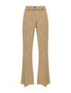 Etro Flared Cropped Trousers In Nude & Neutrals